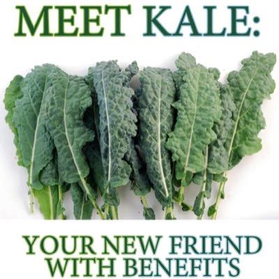 Joke about kale being your new friend with benefits